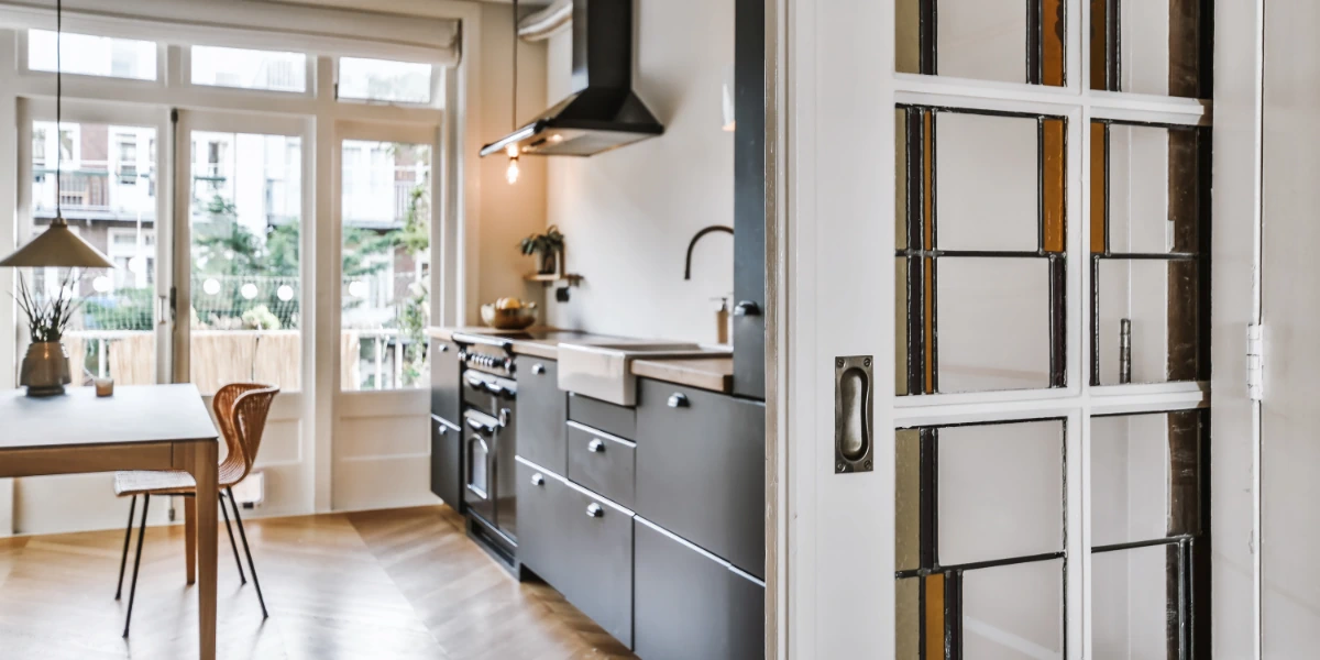 sliding doors to remodel small kitchen