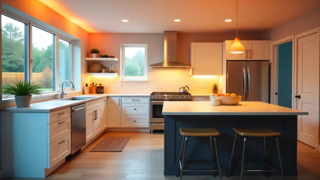 kitchen with U-shaped  layout