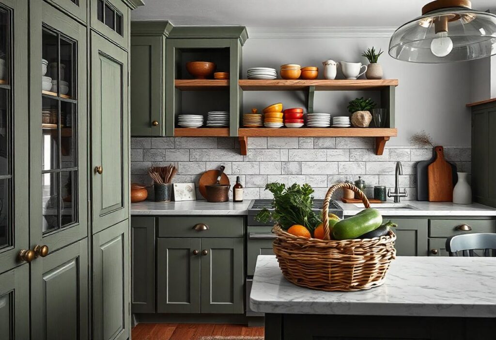 Earthy Green for nature inspired kitchens 