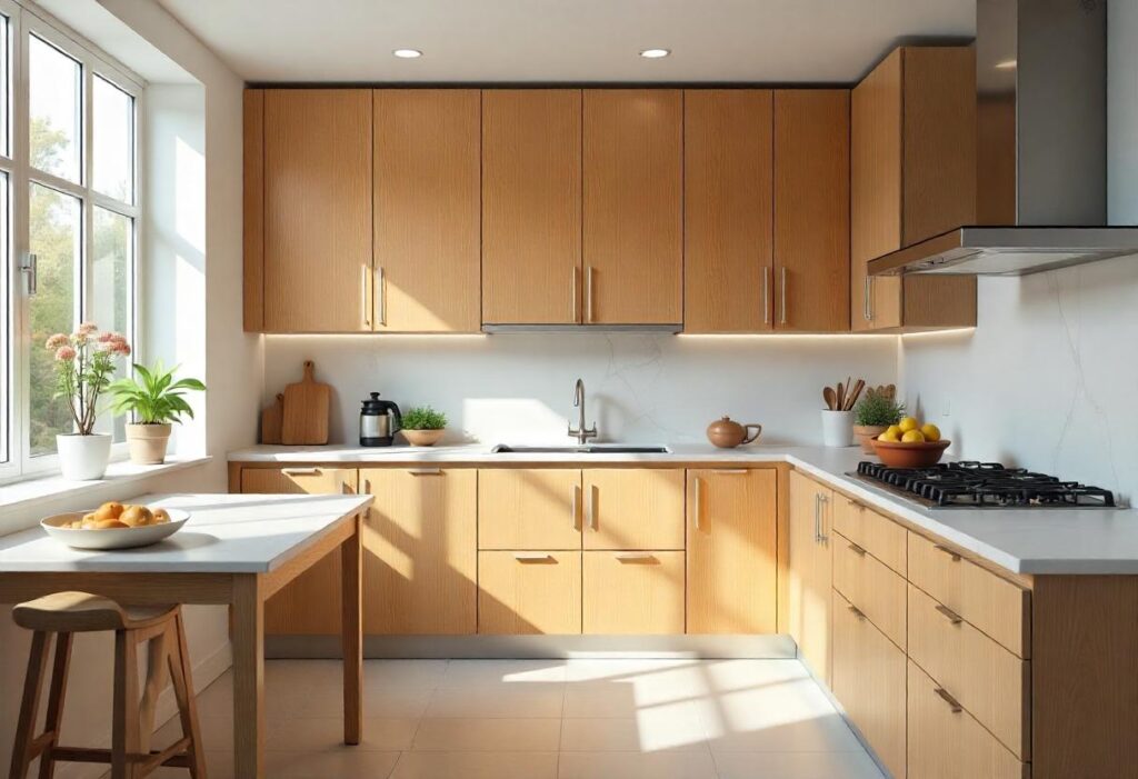 Natural wood tones are Current Kitchen Cabinet Color Trends